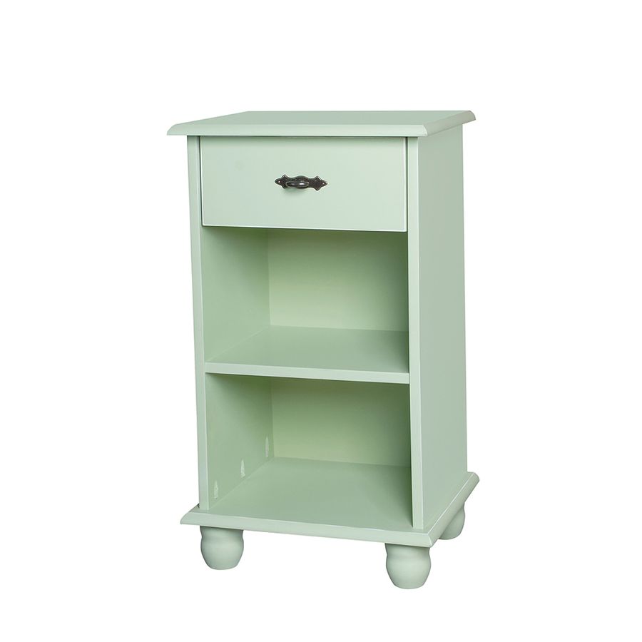 Mesa De Cabeceira Estreito 1 Gaveta 2 Nichos Wood Prime Nl 11613 Wood Prime Mobile