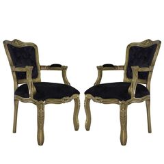 poltrona-entalhada-dourado-envelhecido-capitone-preto-sala-de-estar-cozinha-decorativa